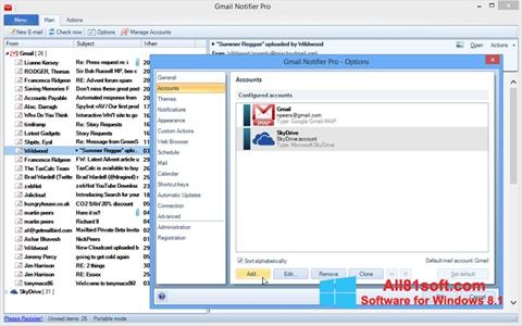 Снимак заслона Gmail Notifier Windows 8.1