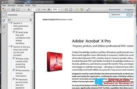 Снимак заслона Adobe Reader Windows 8.1