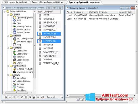 Снимак заслона Remote Administration Tool Windows 8.1