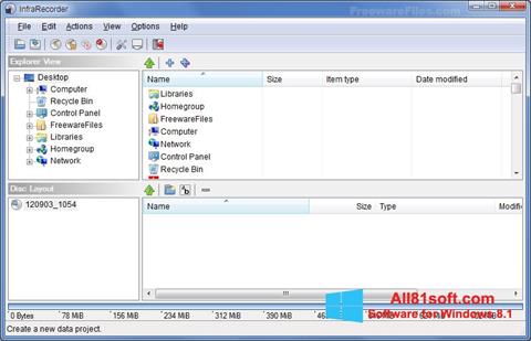 Снимак заслона InfraRecorder Windows 8.1
