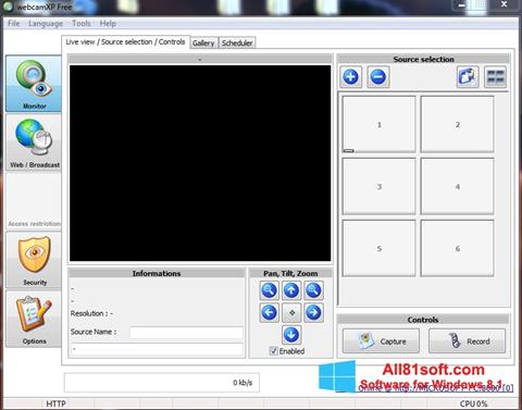Снимак заслона webcamXP Windows 8.1