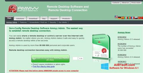 Снимак заслона Ammyy Admin Windows 8.1