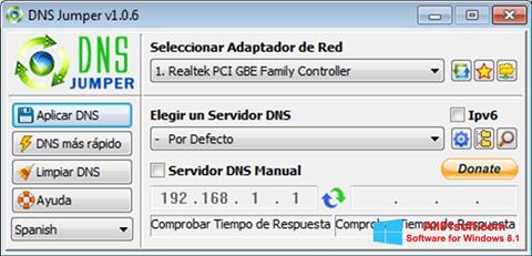 Снимак заслона DNS Jumper Windows 8.1