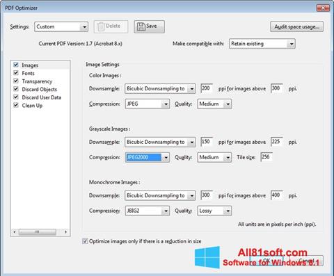 Снимак заслона Adobe Acrobat Pro DC Windows 8.1