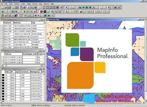 Снимак заслона MapInfo Professional Windows 8.1