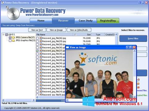 Снимак заслона Power Data Recovery Windows 8.1
