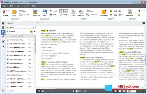 Снимак заслона ABBYY PDF Transformer Windows 8.1