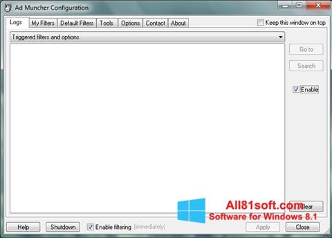 Снимак заслона Ad Muncher Windows 8.1