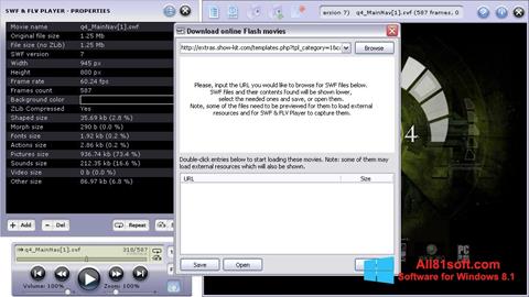 Снимак заслона FLV Player Windows 8.1