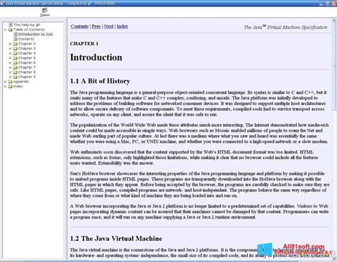 Снимак заслона Java Virtual Machine Windows 8.1