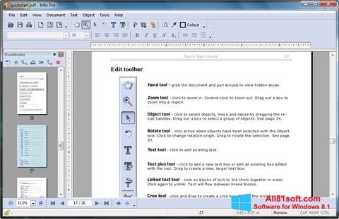 Снимак заслона Infix PDF Editor Windows 8.1