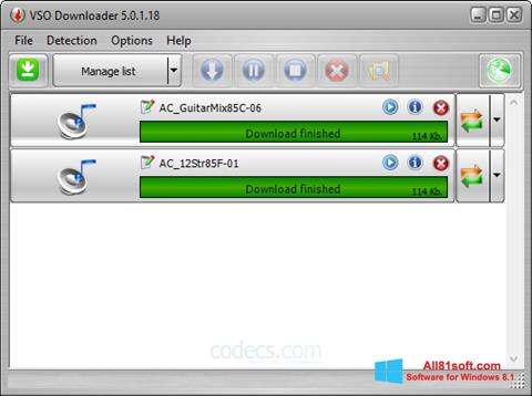Снимак заслона VSO Downloader Windows 8.1