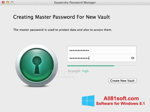 Снимак заслона Kaspersky Password Manager Windows 8.1