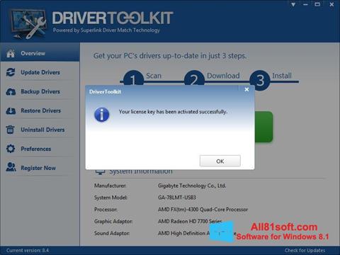 Снимак заслона Driver Toolkit Windows 8.1