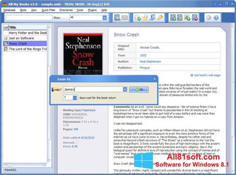 Снимак заслона All My Books Windows 8.1