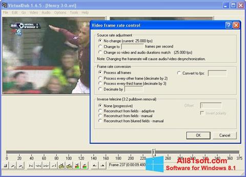 Снимак заслона VirtualDubMod Windows 8.1