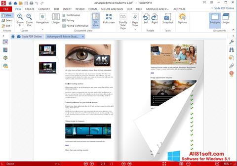 Снимак заслона Soda PDF Windows 8.1