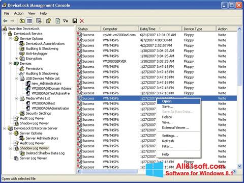 Снимак заслона DeviceLock Windows 8.1
