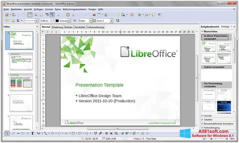 Снимак заслона LibreOffice Windows 8.1