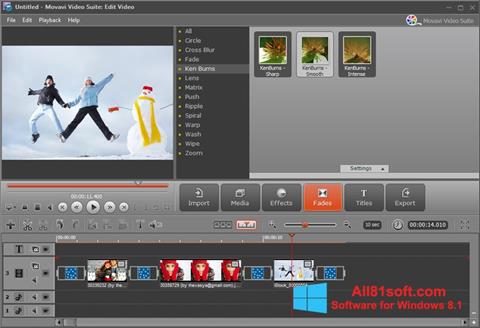 Снимак заслона Movavi Video Suite Windows 8.1