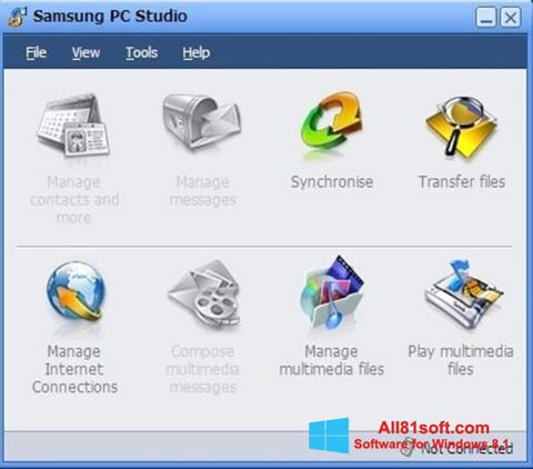 Снимак заслона Samsung PC Studio Windows 8.1