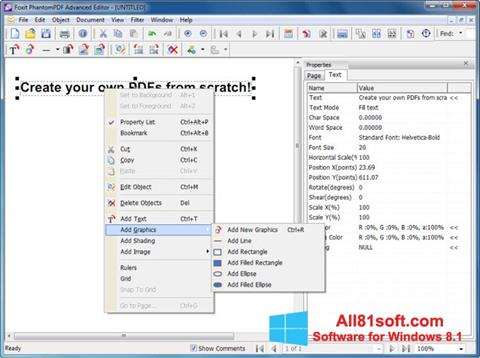 Снимак заслона Foxit PDF Editor Windows 8.1