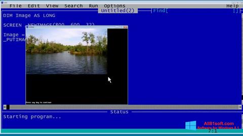 Снимак заслона QBasic Windows 8.1