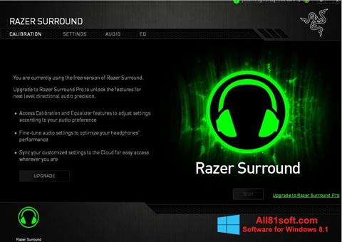 Снимак заслона Razer Surround Windows 8.1