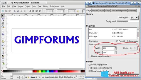 Снимак заслона Inkscape Windows 8.1