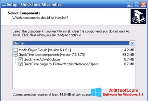 Снимак заслона QuickTime Alternative Windows 8.1