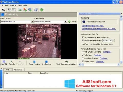 Снимак заслона WebCam Monitor Windows 8.1