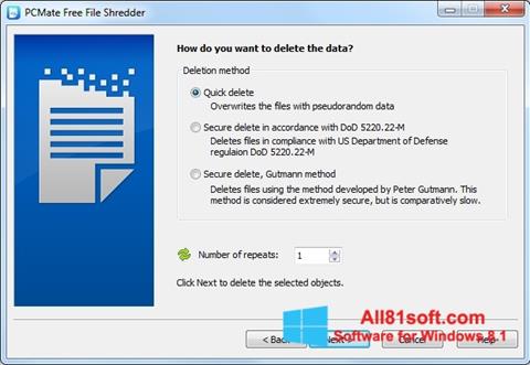 Снимак заслона File Shredder Windows 8.1