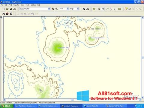 Снимак заслона MapSource Windows 8.1