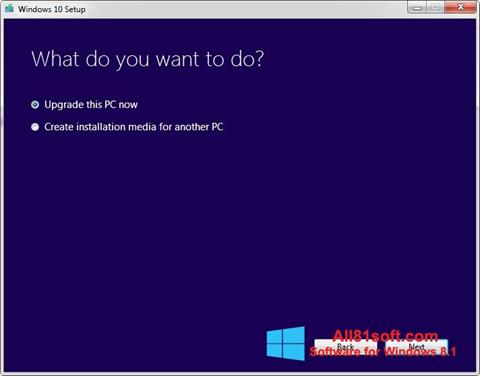 Снимак заслона Media Creation Tool Windows 8.1