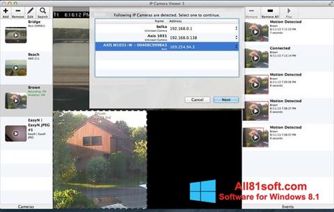 Снимак заслона IP Camera Viewer Windows 8.1
