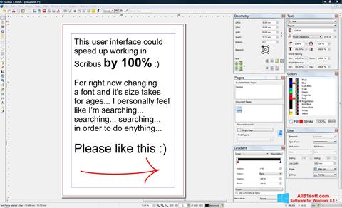 Снимак заслона Scribus Windows 8.1