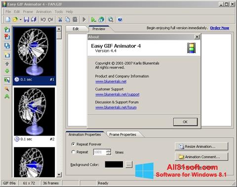Снимак заслона Easy GIF Animator Windows 8.1