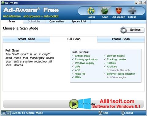 Снимак заслона Ad-Aware Free Windows 8.1