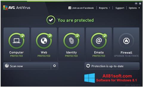 Снимак заслона AVG AntiVirus Pro Windows 8.1