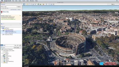 Снимак заслона Google Earth Windows 8.1