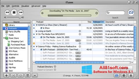 Снимак заслона iTunes Windows 8.1