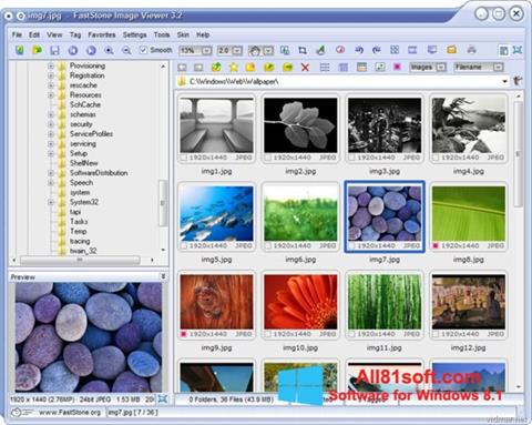 Снимак заслона FastStone Image Viewer Windows 8.1