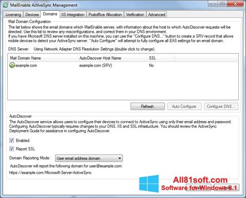 Снимак заслона Microsoft ActiveSync Windows 8.1