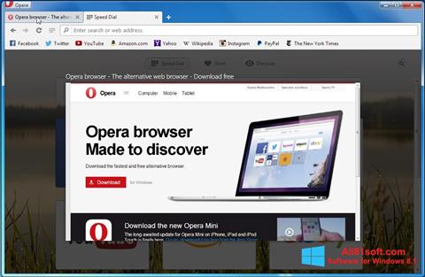 Снимак заслона Opera Developer Windows 8.1