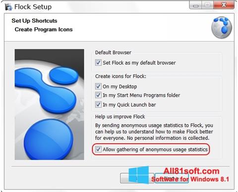 Снимак заслона Flock Windows 8.1