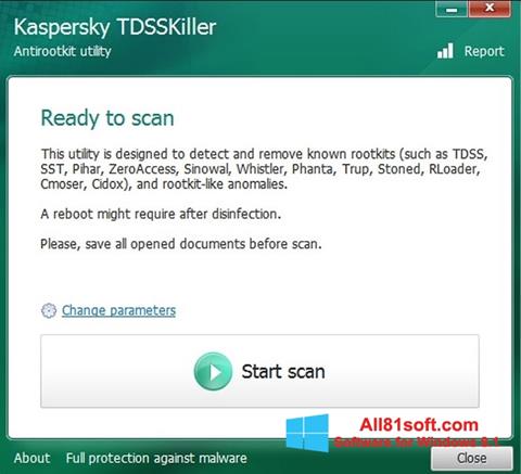 Снимак заслона Kaspersky TDSSKiller Windows 8.1
