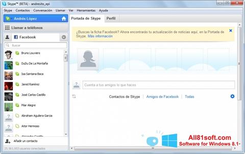Снимак заслона Skype Beta Windows 8.1