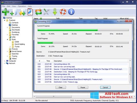Снимак заслона Free Audio Converter Windows 8.1