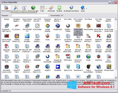 Снимак заслона Revo Uninstaller Windows 8.1