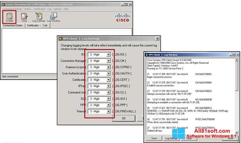 Снимак заслона Cisco VPN Client Windows 8.1